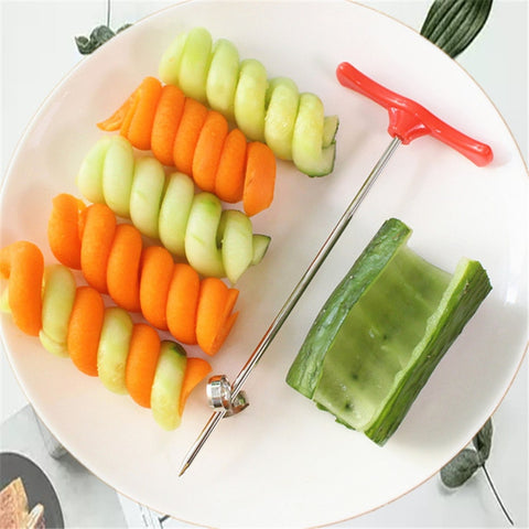 Kitchen Accessories Manual Roller Spiral Slicer Radish Potato Tools Vegetable Spiral Cutter Kitchen Fruit Carving Tools