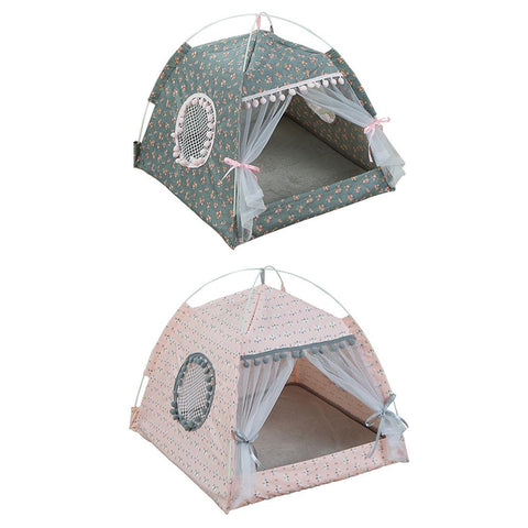 NEW High Quality Pet Cat Tent House Kennel Universal Canvas Soft Bed Removable Washable Pet Nest For Small Dogs