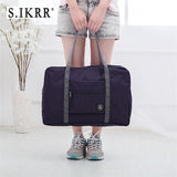 S.IKRR Nylon Waterproof Travel Bag Unisex Foldable Duffle Bag Organizers Large Capacity Packing Cubes Portable Luggage Bags