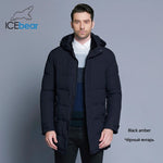 ICEbear 2019 Soft Fabric Winter Men's Jacket Thickening Casual Cotton Jackets Winter Mid-Long Parka Men Brand Clothing 17MD962D