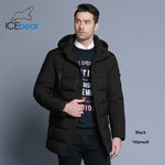 ICEbear 2019 new winter men's jacket with high quality fabric detachable hat for male's warm coat simple mens coat MWD18945D