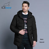 ICEbear 2019 new winter men's jacket with high quality fabric detachable hat for male's warm coat simple mens coat MWD18945D