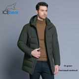 ICEbear 2019 new winter men's jacket with high quality fabric detachable hat for male's warm coat simple mens coat MWD18945D