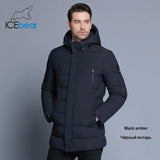 ICEbear 2019 new winter men's jacket with high quality fabric detachable hat for male's warm coat simple mens coat MWD18945D