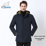 ICEbear 2019 high quality jacket autumn new casual collar men's jacket detachable hat brand men MWC18123I