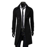 Fashion Brand Autumn Jacket Long Trench Coat Men Top Quality Slim Black Male Overcoat Mens Khaki Coat Trenchcoat Windbreaker