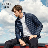 SEMIR 2019 Down Jacket Men Winter Portability Warm 90% White Duck Down Hooded Man Coat jaqueta masculino chaqueta hombre