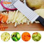 Potato French FryVegetable Cutter Knives Stainless Steel Kitchen Tool Wave Knife Chopper Serrated Blade Carrot Slicer