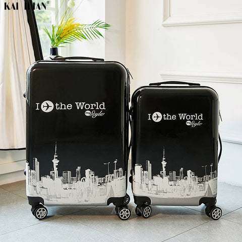 24 inch ABS+PC suitcase Travel trolley luggage 20'' carry on rolling luggage Cabin trolly bag for traveling kids Luggage bag