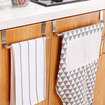 Bathroom Door Kitchen Towel Over Holder Drawer Hook Storage Scarf Hanger Cabinet Hanging Stainless Steel Towel Rack