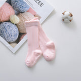 Newborn Baby Girls Tights Winter Baby Stockings Bow Cotton Lace Knee High Long Tube Tights  Princess Infant Newborn Pantyhose