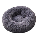 Foldable Round Cat Bed Portable Long Plush Dog Kennel Cat House Super Soft Cotton Mats Sofa For Dog Basket Pet Warm Sleeping Bed