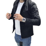 CYSINCOS NEW Brand Autumn Motorcycle Suede Jacket Men Men's Leather Jackets Jaqueta De Couro Masculina Mens Leather Coats