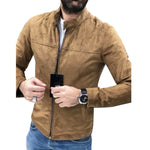 CYSINCOS NEW Brand Autumn Motorcycle Suede Jacket Men Men's Leather Jackets Jaqueta De Couro Masculina Mens Leather Coats