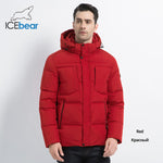 ICEbear 2019 Mens Winter Jackets Chest Exquisite Pocket Simple Hem Practical Waterproof Zipper High Quality Parka