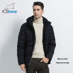 ICEbear 2019 Mens Winter Jackets Chest Exquisite Pocket Simple Hem Practical Waterproof Zipper High Quality Parka