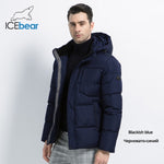 ICEbear 2019 Mens Winter Jackets Chest Exquisite Pocket Simple Hem Practical Waterproof Zipper High Quality Parka