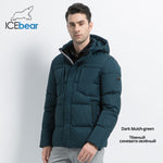 ICEbear 2019 Mens Winter Jackets Chest Exquisite Pocket Simple Hem Practical Waterproof Zipper High Quality Parka