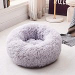 Long Plush Super Soft Dog Bed Pet Kennel Round Sleeping Bag Lounger Cat House Winter Warm Sofa Basket for Small Medium Large Dog