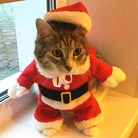 Christmas Cat Clothes Halloween Clothes For Cats New Year Puppy Outfit Pet Cat Clothes For Chihuahua Winter Warm Pet Clothes