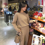 Women Sweater Two Piece knitted Sets Slim Tracksuit 2019 Spring Autumn Fashion Sweatshirts Sporting Suit Female