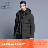 ICEbear 2019 Winter Jacket Men Hat Detachable Warm Coat Causal Parkas Cotton Padded Winter Jacket Men Clothing MWD18821D