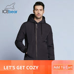 ICebear 2019 new autumn men's coat clothing fashion man jacket diagonal placket hooded design high quality clothing MWC18031D