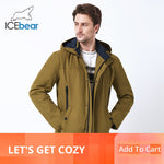 ICEbear 2019 high quality jacket autumn new casual collar men's jacket detachable hat brand men MWC18123I