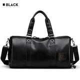 LIELANG Men's Black handbag Travel Bag Waterproof Leather Large Capacity Travel Duffle Multifunction Tote Casual Crossbody Bags