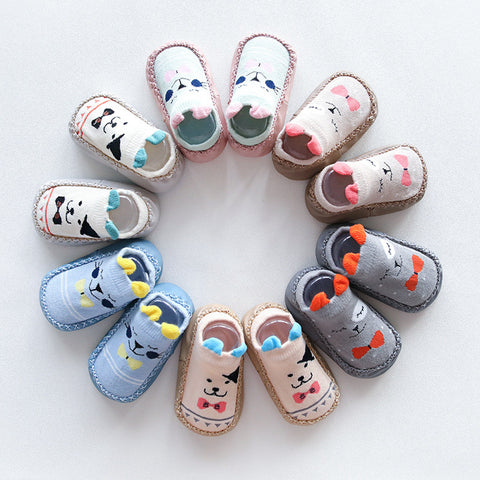 0-1-3 Years Old Spring Autumn Winter Infant Funny Socks Baby Socks Non-slip Floor Socks Leather Sole Cartoon Cotton Baby Socks