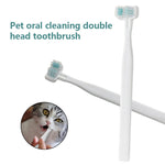 Dog Toothbrush Double Heads Teeth Brushing Cleaner Pet Breath Freshener Oral Care for Dog Cats  Best Price