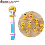 BalleenShiny Cute Cartoon Bathroom Kitchen Smiling Face Toothbrush Towel Storage Rack Sucker Hook Wall Organizer Holder