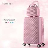 Cartoon Plaid fashion cute female 20/22/24/26/28 inch Rolling Luggage Spinner Brand Suitcase Wheels Carry On Travel Bags