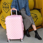 Cartoon Plaid fashion cute female 20/22/24/26/28 inch Rolling Luggage Spinner Brand Suitcase Wheels Carry On Travel Bags