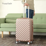 Cartoon Plaid fashion cute female 20/22/24/26/28 inch Rolling Luggage Spinner Brand Suitcase Wheels Carry On Travel Bags