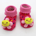 Excellent Quality Baby Girl Foot Socks Funny Happy Socks Newborn Rubber Anti Slip Socks