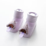 Excellent Quality Baby Girl Foot Socks Funny Happy Socks Newborn Rubber Anti Slip Socks