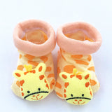 Excellent Quality Baby Girl Foot Socks Funny Happy Socks Newborn Rubber Anti Slip Socks