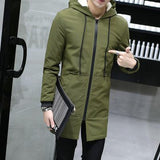 2019 Winter Jacket men hooded Slim Korean Parka Hombre long Jacket coat cashmere mens windbreaker Parkas cotton youth clothing